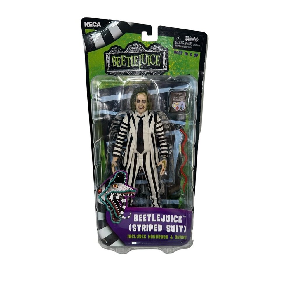 Beetlejuice (Striped Suit) Action Figure By NECA Ages 14 & Up